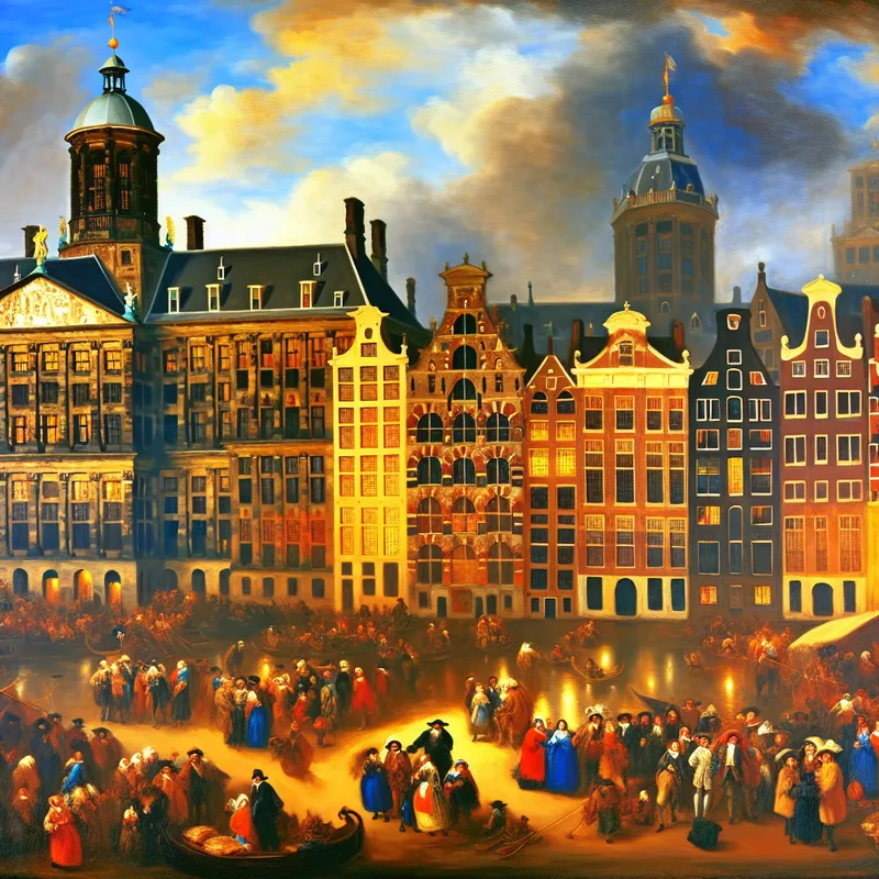Uitzicht op de iconische grachten van Amsterdam met historische gebouwen en levendige stadsleven