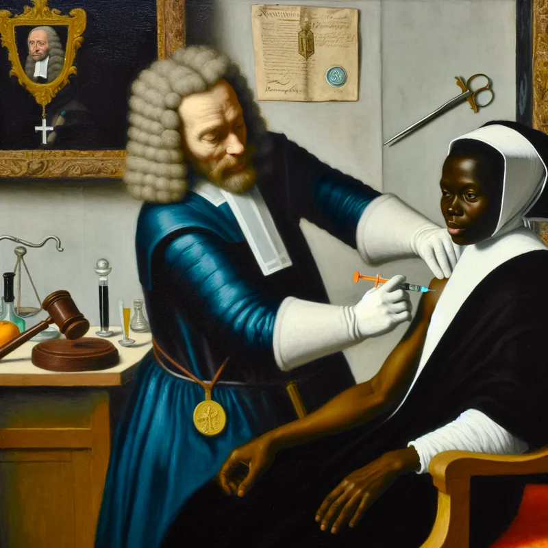 Gekwalificeerde verpleegkundige dient injectie toe aan patiënt in professionele medische setting, symboliserend officiële bevoegdheid