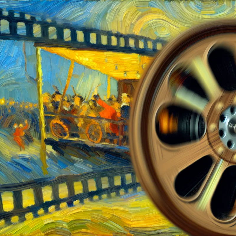 Filmrol die naadloos overloopt in een continue lus, symbool voor coherentie en logische aansluiting in verhalen en redeneringen