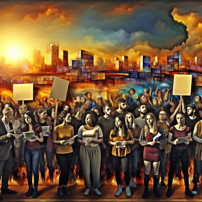 Jonge mensen die praten over diversiteit en gelijkheid in een stedelijke omgeving