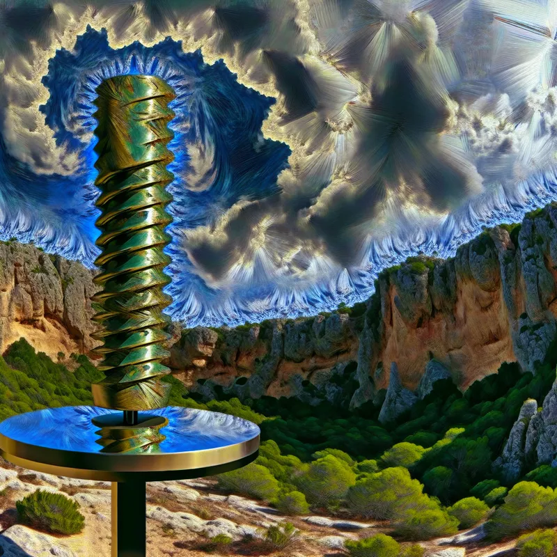 Een stevig ijzeren pin in een rotsachtige omgeving met dramatische wolken op de achtergrond, symboliserend stabiliteit in de bouw.