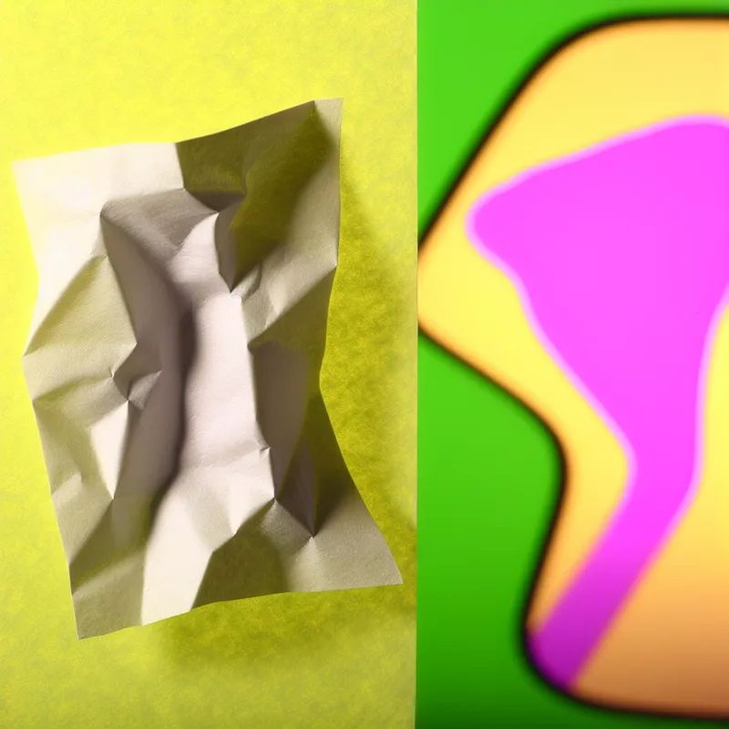 Nadere blik op gekreukt papier met unieke texturen en vouwen op een heldere achtergrond.