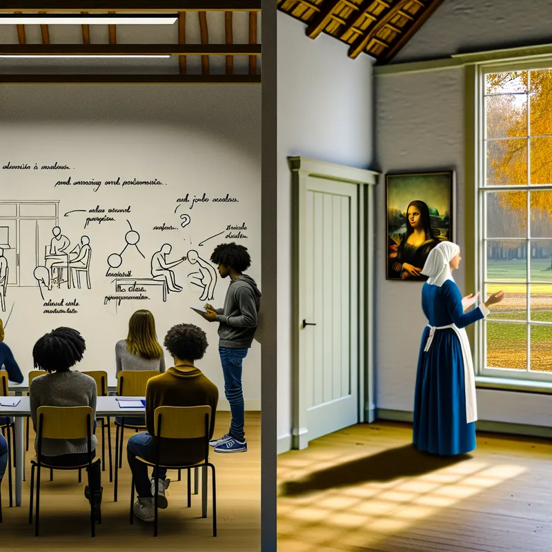 Een kleine gemeenschapsgroep met diverse werkzoekenden die een cursus volgen in een lichte zaal.