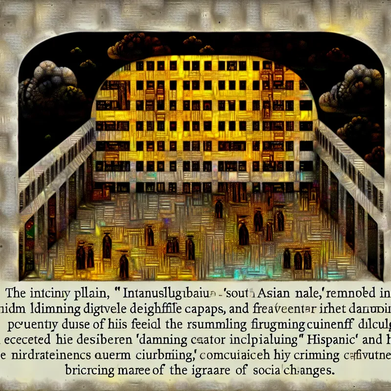 Een persoon staat in een sombere kamer, omringd door crumpled papieren en treurige vrienden, met vervaagde foto's aan de muur en donkere wolken buiten, die negativiteit symboliseren.