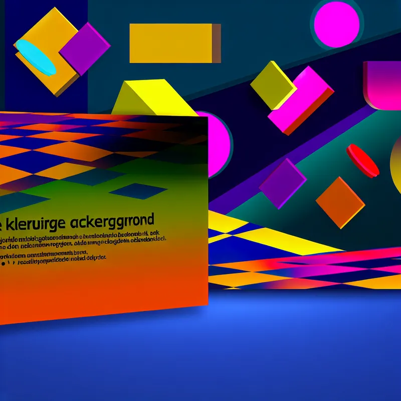 Vibrante en kleurrijke achtergrond met geometrische vormen die diepte toevoegen aan de compositie