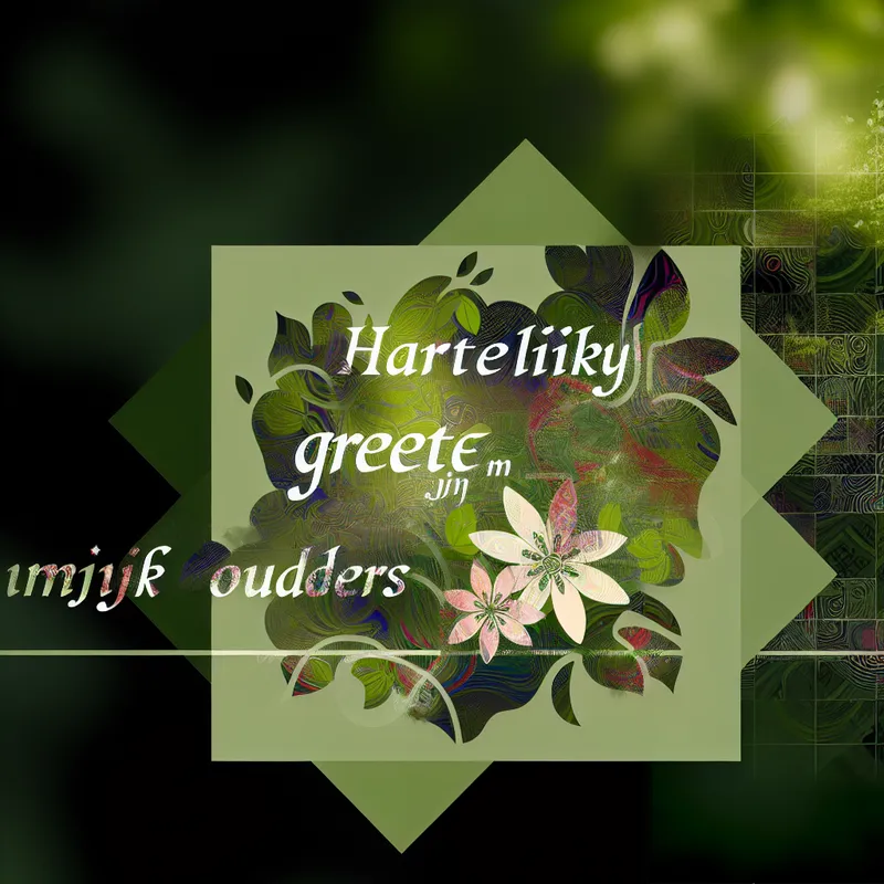 Milieuvriendelijke groet kaart met bloemen en groene bladeren