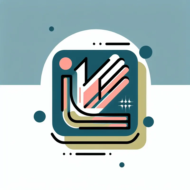 Een modern logo met een gestileerde hand die verbinding en representatie symboliseert, met geometrische vormen en retro-futuristische stijl.