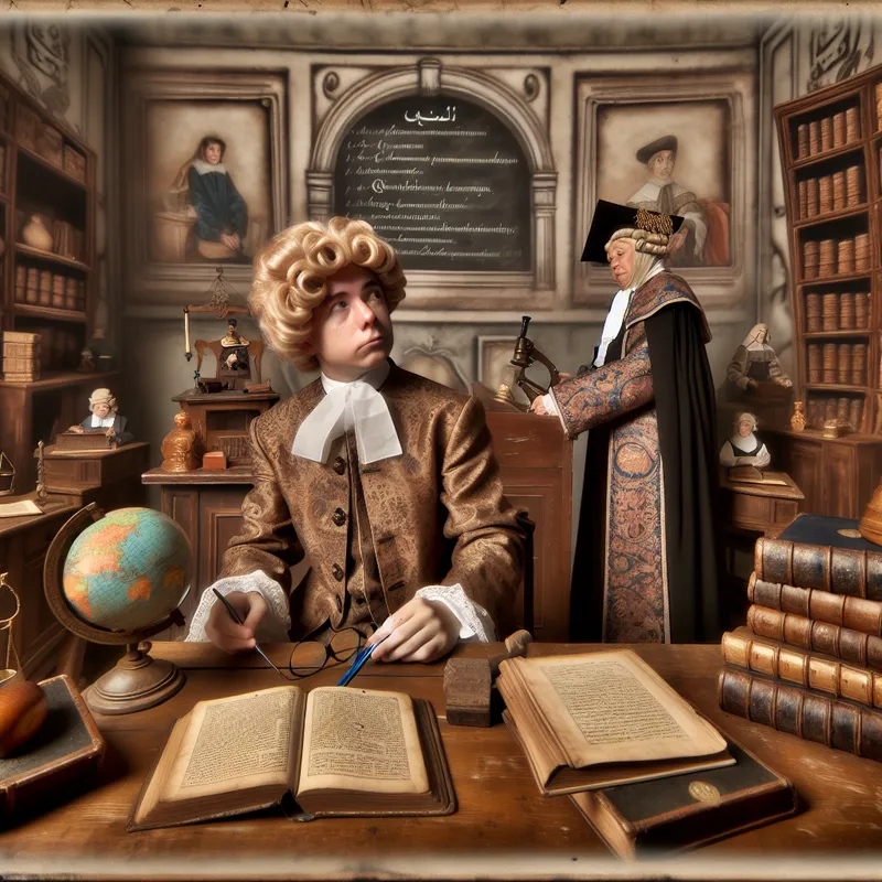 Vintage klaslokaal met student en docent tijdens opleiding tot gecertificeerd vertaler-tolk, met boeken, globe en klassieke leermiddelen