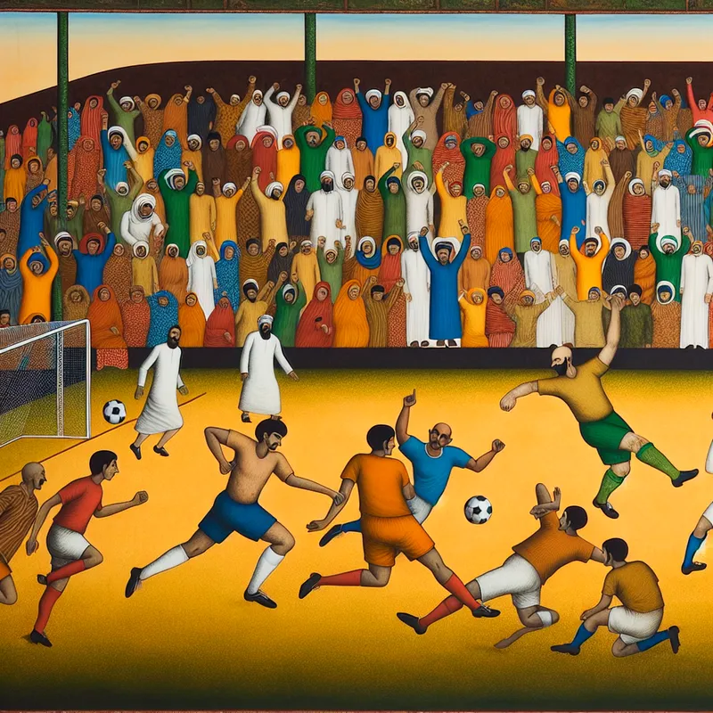 Twee voetballteams spelen op een levendig veld met een cultuur van gelijkheid