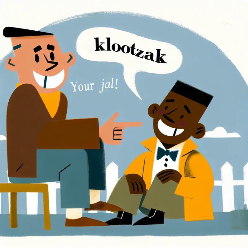 Twee vrienden plagen elkaar vriendschappelijk in een vrolijke, minimalistische illustratie in de stijl van Dick Bruna