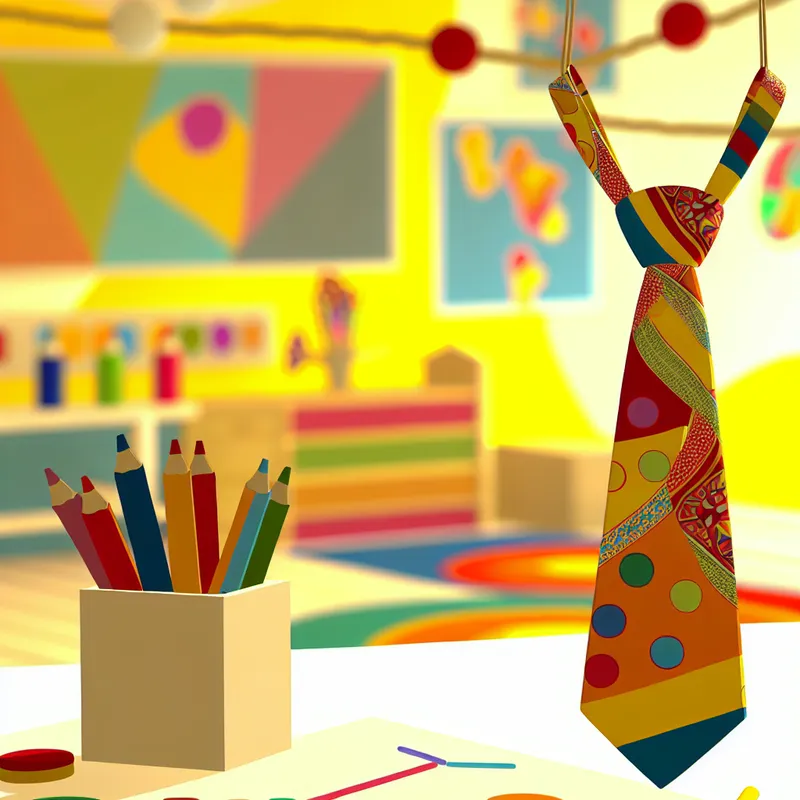 Een schattig klein dasje in een vrolijk ingerichte kamer met kleurrijke decoraties